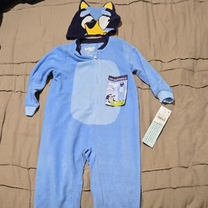 Bluey Kids Footie Pajama - Blue 3T
